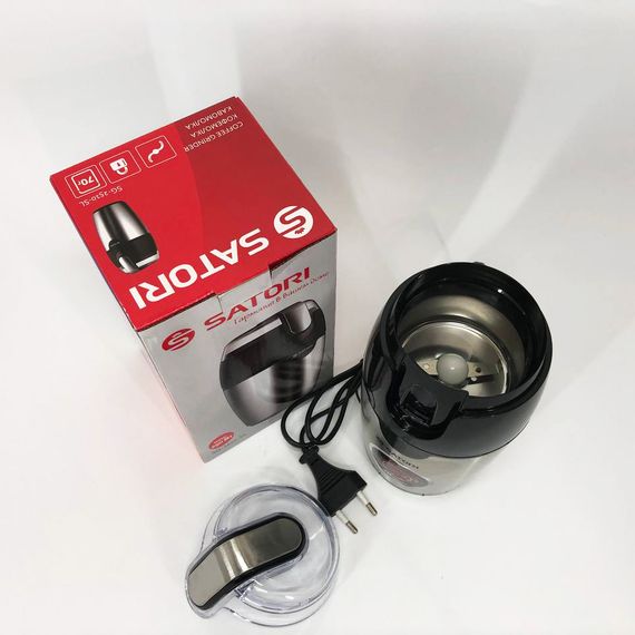 Кофемолка с напряжением 220V SATORI SG-2510-SL 120 Вт, Кофемолка для помола кофе и специй NY-42 | Зображення 2