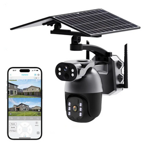 Камера Q5max WIFI duel lens camera 6mp black app 100x/i-cam+, камера відеоспостереження із сонячною панеллю