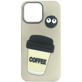 Чехол TPU Leather Toys для Apple iPhone 16 Pro (6.3") Coffee / Sand