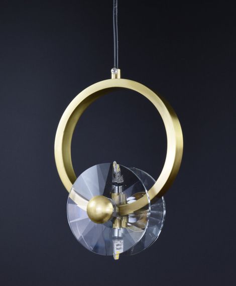 Люстра підвісна на 2 лампочки 26713 Латунь 30-150х15х10 см. | Зображення 5