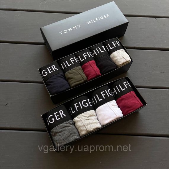 Чоловічий набір Tommy Hilfiger Modal, чоловічі труси Томі Хілфігер у коробці на 3-5 шт, набір трусів Літній варіант, ціна поштучно | Зображення 3