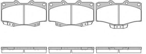 Колодка гальм. диск. LAND CRUISER 90 (0496-1202), 80 (0190-1297) передн. (вир-во REMSA) REMSA 031504 на VW TARO