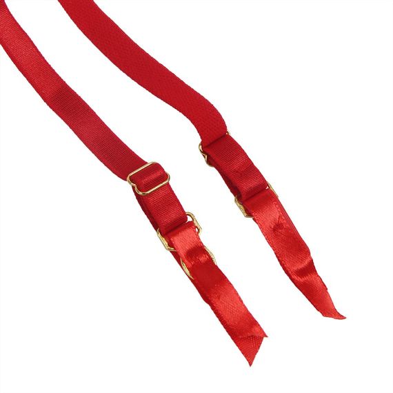 Трусики з підв'язками для панчох та мереживними вставками Star Night червоні, M/L Sex Aura | Зображення 3