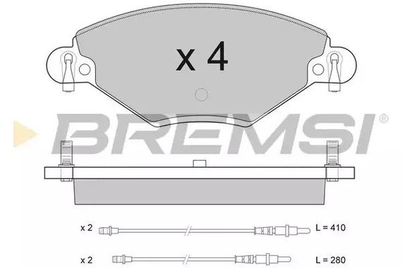 Колодки передні гальмівні Citroen C5 01- (Bosch), Bremsi (BP2939) | Зображення 1