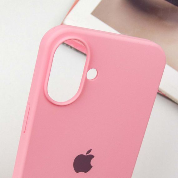 Чохол Silicone Case Full Protective (AA) для Apple iPhone 16 (6.1") Рожевий / Light pink | Зображення 4