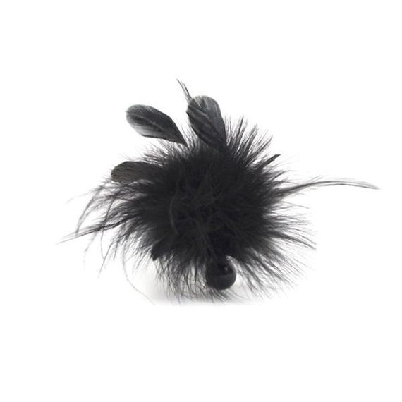 Метелочка Bijoux Indiscrets Pom Pom - feather tickler, Черный | Зображення 5