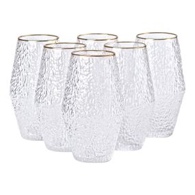 Набір з 6 склянок, 600 мл, для лимонаду, води, соку та коктейлів HP-16-2