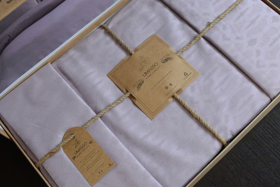 Постельное белье Limasso Jacquard Ranforse 200 х 220 см Catena Natural Violet | Зображення 2
