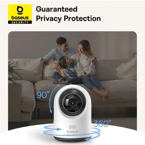 IP-камера відеоспостереження Baseus Security P1 Pro Indoor Camera 3K White (Adapter Not Included) | Зображення 7