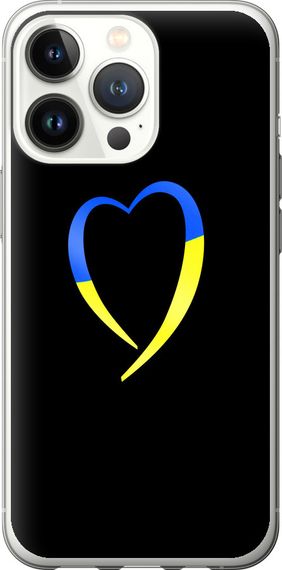 Чехол на iPhone 13 Pro Жёлто-голубое сердце "885u-2372-17620"
