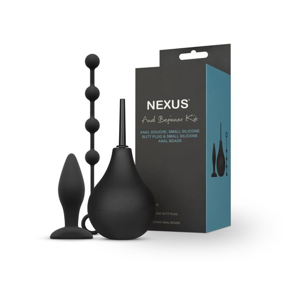Набір новачка для анальної стимуляції Nexus ANAL BEGINNER KIT, спринцівка, анальне намисто і пробка | Зображення 1