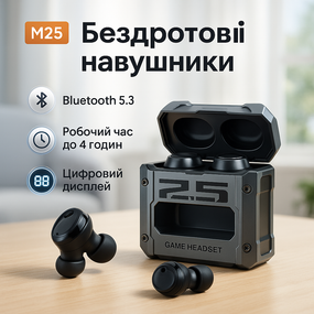 Блютуз навушники M25, Навушники бездротові якісні, Бездротові навушники touch для тренувань JX-94