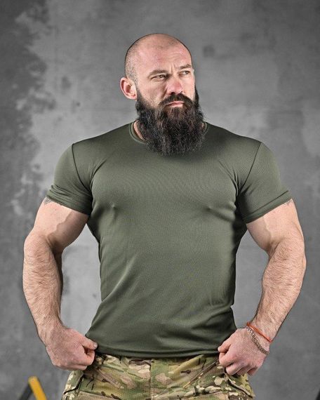 Тактична потоотводна футболка SABUR це наша посадка олива ВТ5125 | Зображення 2