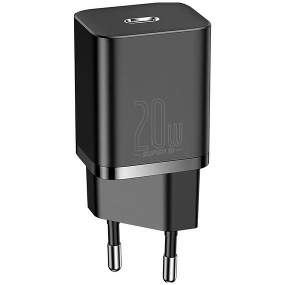МЗП Baseus Super Si Quick Charger 20W (1USB-C) (CCSUP-B) Чорний