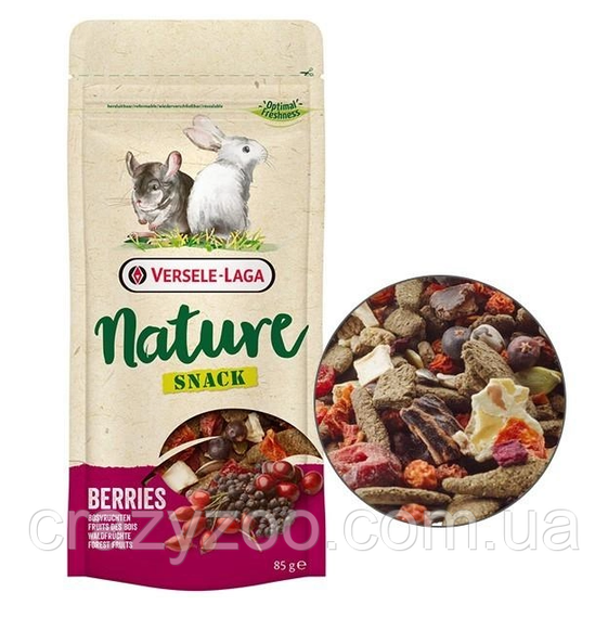 Ласощі для гризунів та кроликів Versele-Laga Nature Snack Berries з ягодою 85 г 614341