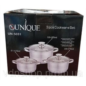 Хороші каструлі, Набір великих каструль, Каструлі з нержавіючої сталі, Каструля з нержавіючої сталі DO-93