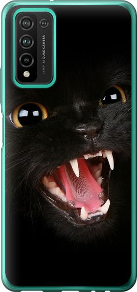Чехол на Huawei Honor 10X Lite Чёрная кошка "932u-2198-17620"