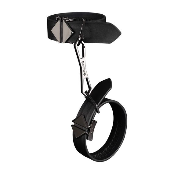 Фіксатори для рук та ніг LOCKINK Wristcuffs/Anklecuffs, чорні, натуральна шкіра
