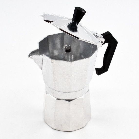 Гейзерная турка кофеварка для плиты из алюминия A-plus кофейник гейзерного типа 450 мл на 9 чашек еспресо | Зображення 3