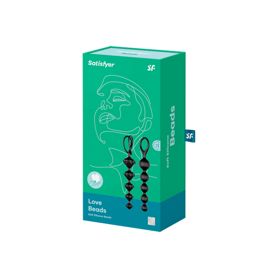 Набор анальных цепочек Satisfyer Love Beads, черный sexstyle | Зображення 1