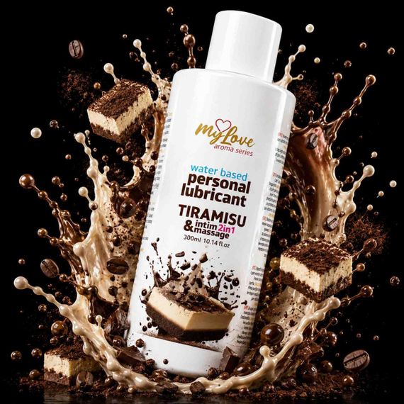 2в1 лубрикант та масажний гель - MyLove Aroma Series Intim&Massage Tiramisu, 300 мл Sex Aura | Зображення 1