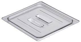 Крышка плоская с ручкой из прозрачного поликарбоната для гастроемкости Cambro, GN 1/2 (325х265 мм)
