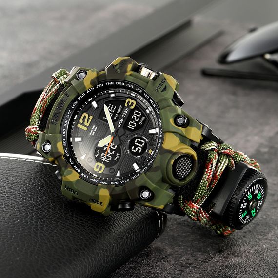 Чоловічий годинник Skmei 1155BNCMGN Camo Green | Зображення 5