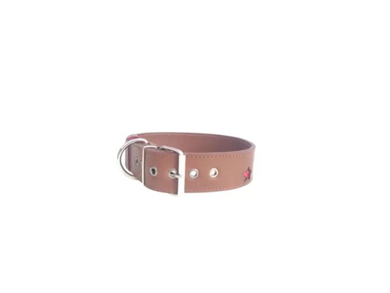 Шкіряний нашийник для собак Brown Heart коричневий | Зображення 2