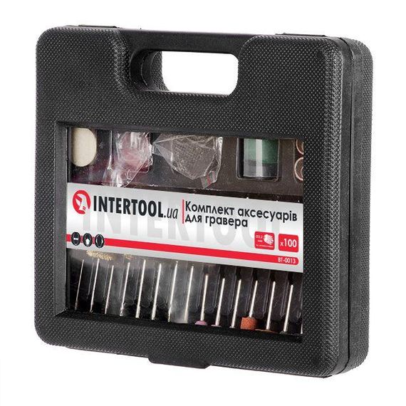 Комплект аксесуарів для гравера WT-0516, DT-0517, 100 од. INTERTOOL BT-0013 | Зображення 1