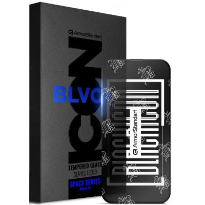Стекло защитное Armorstandart Space Black Icon Apple iPhone 15 Black (ARM68225)