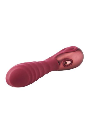 Мини вибратор рельефный Dream Toys Dinky Mini Vibrator Jody F бордовый, 12 см х 3.2 см Sex Aura | Зображення 1