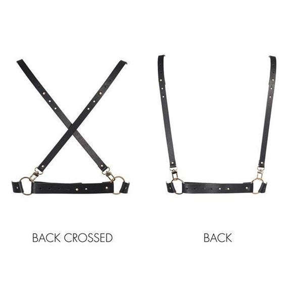 Портупея Bijoux Indiscrets MAZE - X Harness Black, экокожа | Зображення 1