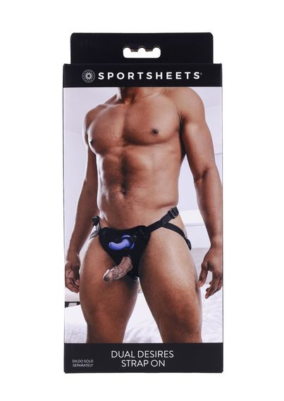 Трусики для страпонов Sportsheets Dual Desires с двойным проникновением Sex Aura | Зображення 4