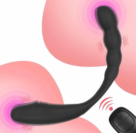 Подвійний анально-вагінальний вібратор на ДУ пульті. Стимулятор для подвійної стимуляції | Зображення 5