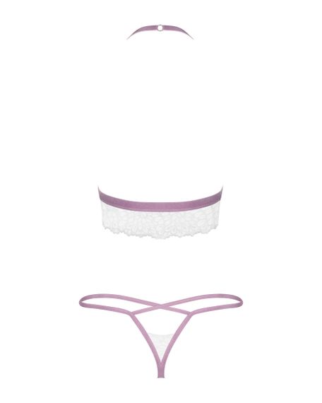 Эротичный комплект кружевной Obsessive Lilyanne 2-pcs set white S/M sexstyle | Зображення 5