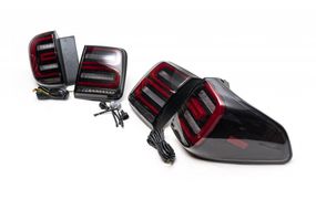 Задні LED ліхтарі 2010-2021 (Black-Sequential) для Nissan Patrol Y62 2010↗ рр.