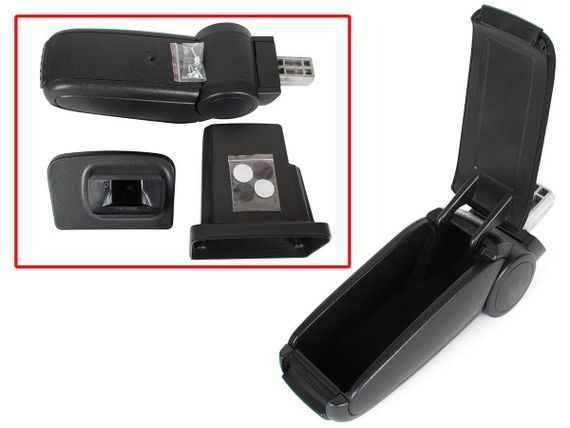 Ford Focus III Mk3 (от 2011-) подлокотник черная ткань + монтажный комплект, Форд Фокус 3 | Зображення 1