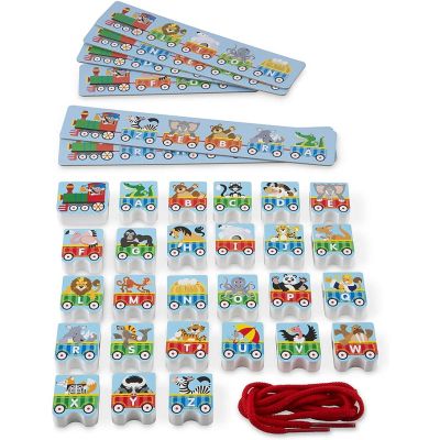 Розвиваюча іграшка Melissa&amp;Doug дерев&apos;яна шнурівка-паровозик &quot;Алфавіт&quot; (MD9497) | Зображення 3