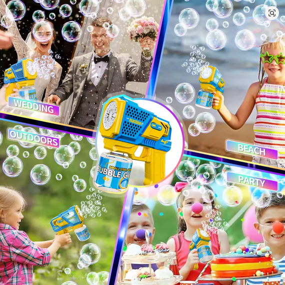 Игрушечный пистолет Бластер генератор мыльных пузырей Bubble Gun P162 | Зображення 4