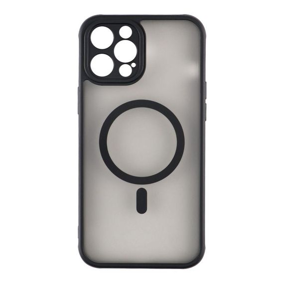 Чохол TPU+PC Anti Drop з повним захистом камери with MagSafe для iPhone 12 Pro Max Колір Чорний | Зображення 5