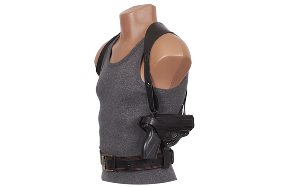 Кобура Crosman C11 оперативна + поясна формована (шкіра, чорна) MAS | Зображення 1