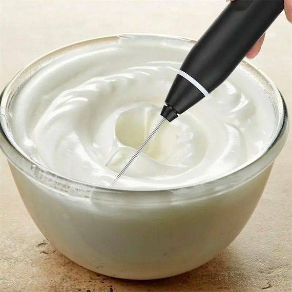 Капучинатор-міксер з USB зарядкою, Чорний / Бездротовий віночок для яєць / Кухонний міксер спінювач для молока | Зображення 6