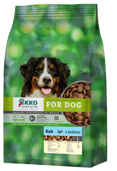 Сухой корм Экко гранула премиум для собак средних и крупных пород с лососем, шайба 5кг
