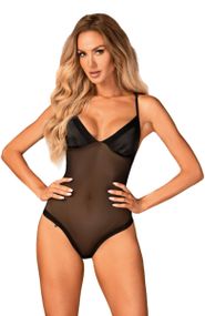 Боди с имитацией крыльев Obsessive Alifini, черный, S/M sexstyle