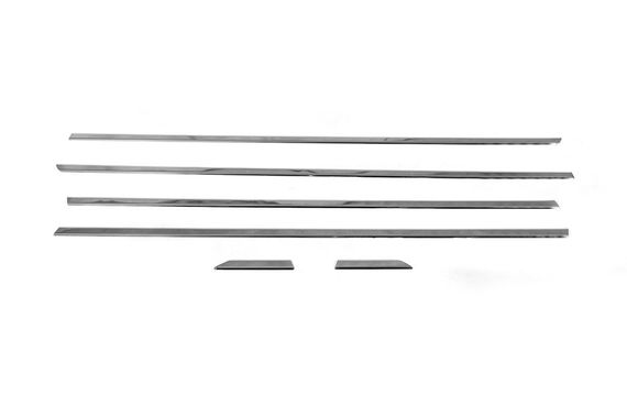 Нижні молдинги вікон (6 шт, нерж.) OmsaLine - Чорний хром для Volkswagen Jetta 2011-2018 рр. | Зображення 7