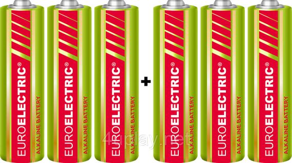 Батарейки щелочные Euroelectric AAA 6 шт.