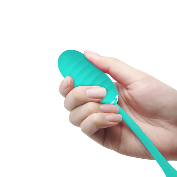 Віброяйце Pretty Love Kirk Super Soft Silicone, бірюзове | Зображення 5