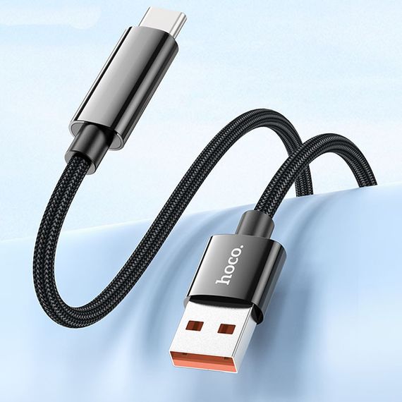 Дата кабель Hoco U125 Benefit 5A USB to Type-C with display (1.2m) | Зображення 4