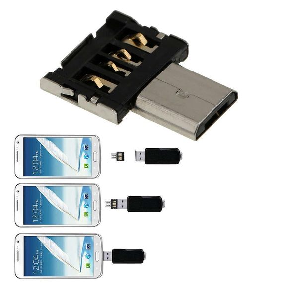 OTG переходник адаптер USB мама - MicroUSB папа для Android | Зображення 1