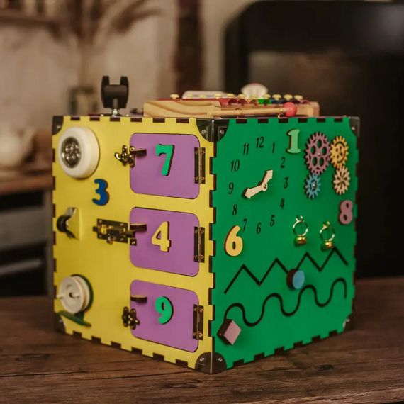 Розвиваюча іграшка Бізікуб Temple Group TG200123 30х30х30смРізнокольоровий | Зображення 3